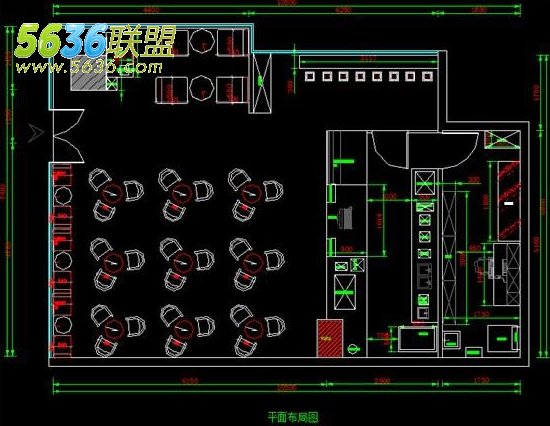 网咖水吧cad平面布局图怎么设计 5636网吧资讯